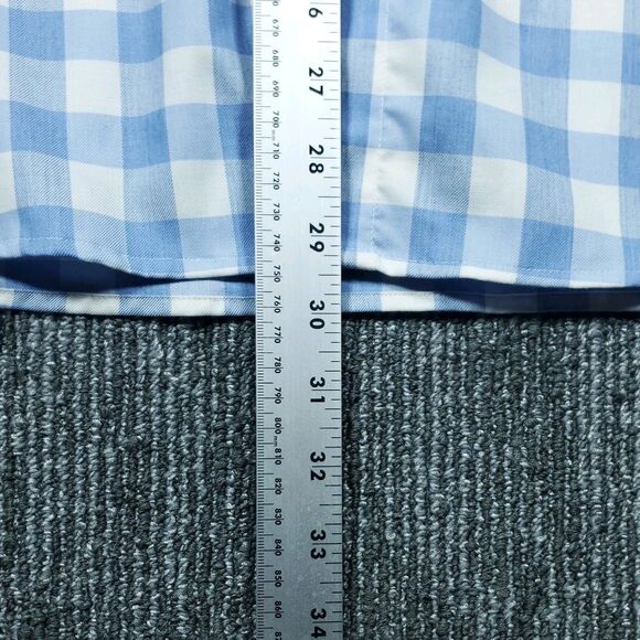 Twillory Shirt Mens XL Blue Plaid Untuckable Button Up Long Sleeve Tailored - Picture 12 of 16